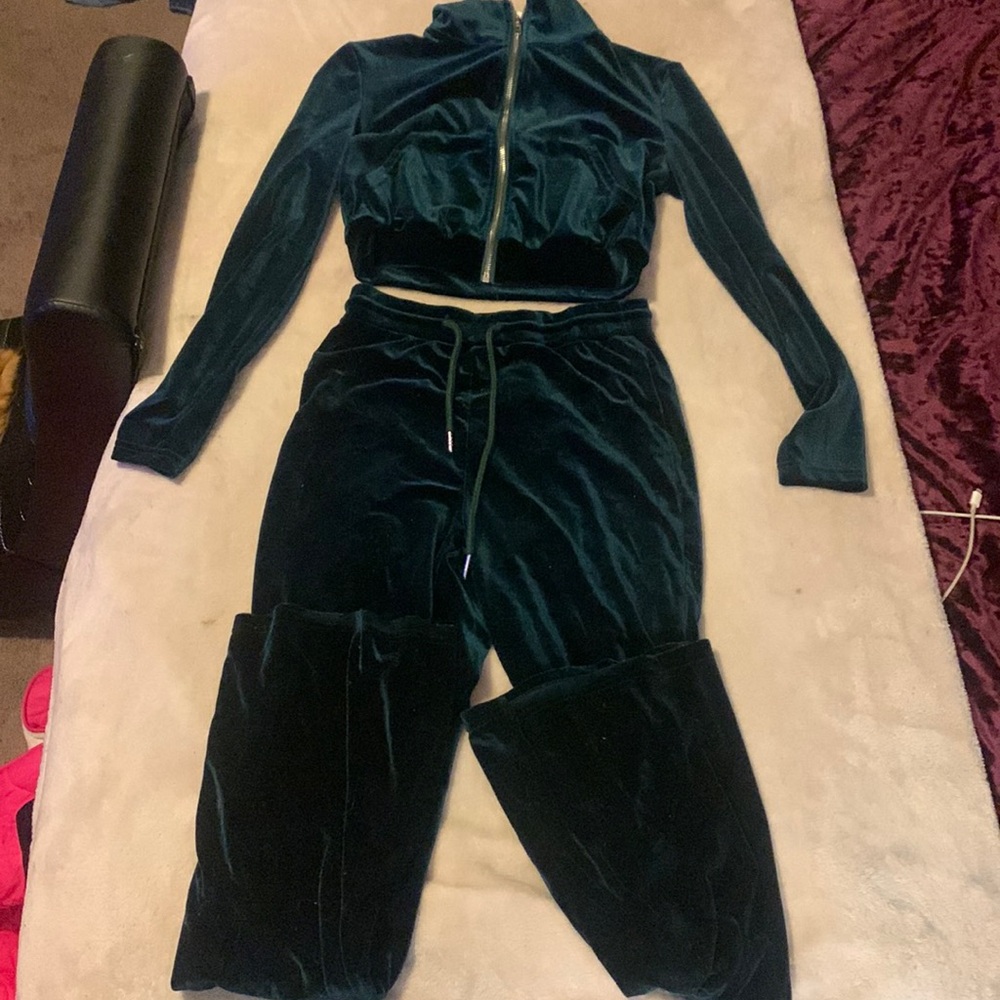 Green chrome jumpsuit